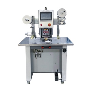 Máquina Etiquetadora Automática Eléctrica de Alta Calidad de Una Sola Estación para Adhesivos de Plantillas/Lenguetas de Zapatos, con Doble Cabezal y Correa de Núcleo - Product Image 1