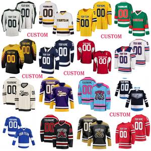 사용자 정의 통기성 니트 자수 훈련 유니폼 세트 맞춤형 대학 팀 청소년 착용 카모 양말 남성용 아이스 하키 저지 - Product Image 1