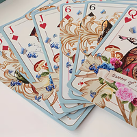 Cartes à jouer personnalisées avec logo pour mariage, papier artistique brillant et boîte cadeau personnalisée