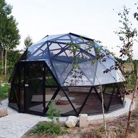 Tente Dôme de Glamping Personnalisée avec Lucarne en Verre et Salle de Bain