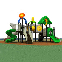 Équipement de terrain de jeux extérieur commercial, grand château en plastique avec toboggan, structure de jeu pour parc d'attractions pour enfants à vendre