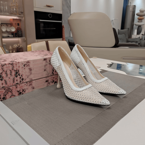 Jimmy - Tacones Altos de Moda de Alta Calidad con Malla y Pedrería, Diseño de Lágrima, Tacón Delgado, ¡Venta Caliente! - Product Image 3