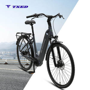 Vélo électrique urbain TXED Premium 700C 36V 250W <span class=keywords><strong>8</strong></span> vitesses, moteur central, autonomie 100 km, freins à disque hydrauliques - Product Image 1