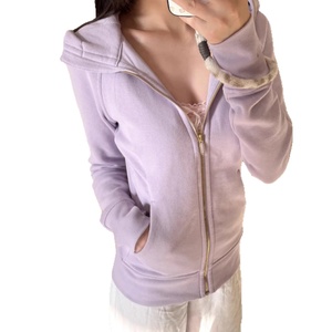 Sweat-shirt décontracté à capuche pour femme Shandong <span class=keywords><strong>Jimo</strong></span>, collection Printemps 2026, style coréen, coupe ajustée, manches longues, en polyester/coton - Product Image 5