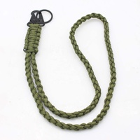 Tugas berat Paracord leher Lanyard kalung peluit tali dikepang gantungan kunci Lanyard untuk Aktivitas Luar Ruangan
