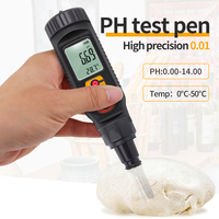 Multifunctionele bodemvoedings-PH-meter voor pen met roestvrijstalen puntsonde-elektrode voor detectie van deeg, vlees, fruit en kaas