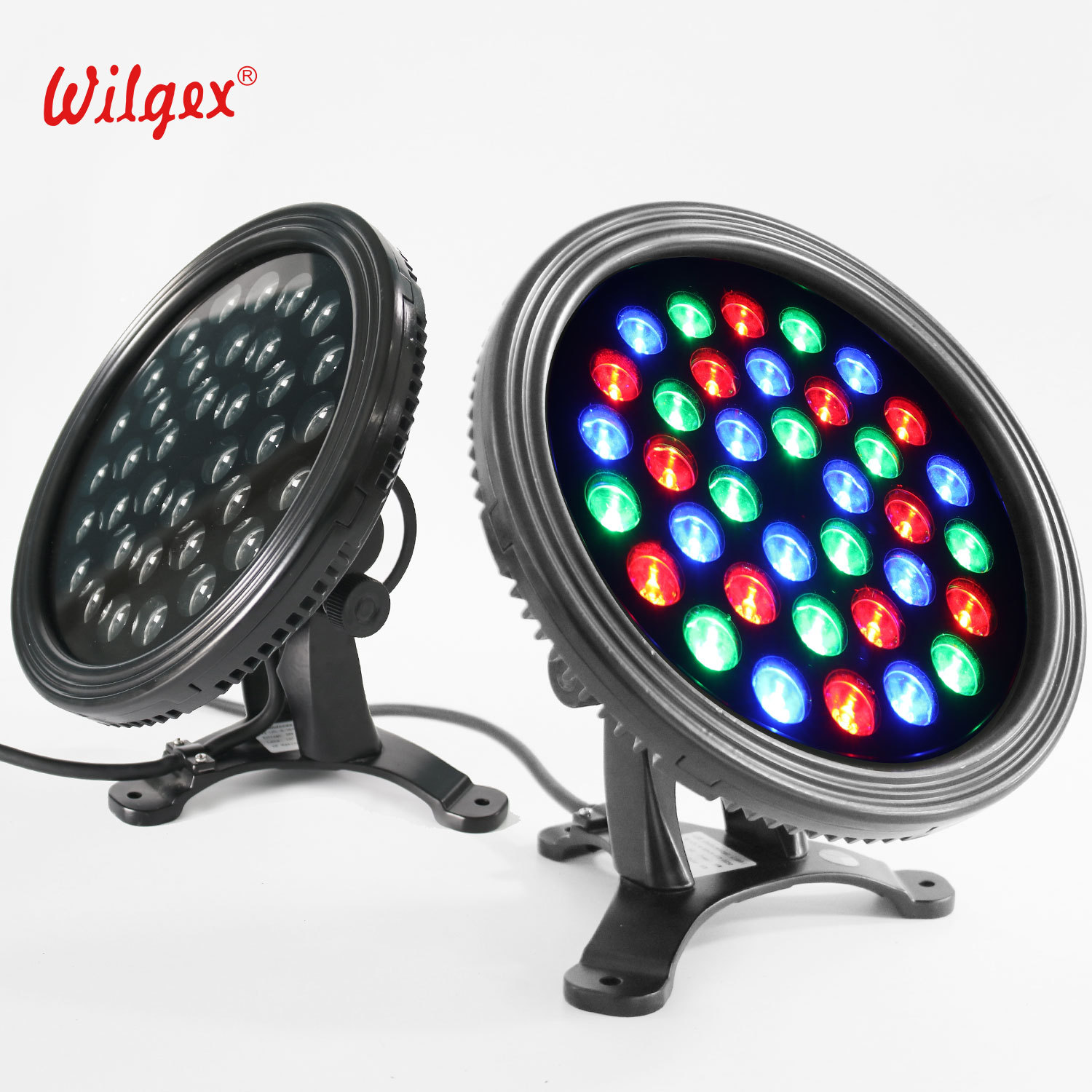 IP68 Waterproof Landscape Pool Lights LED Aluminum Alloy Body 36W 150 Rotatable RGB Color Changing 10m Cable 5-Year Warranty