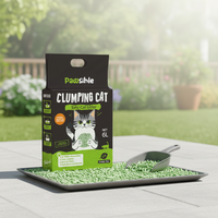 Litière pour animaux de compagnie en tofu biodégradable et jetable, fabrication OEM ODM, prix direct d'usine, prix du marché bas