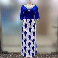 Robe africaine enveloppée de taille imprimée en dentelle de nouveau style à la mode Kitenge Design tenue décontractée pour femmes
