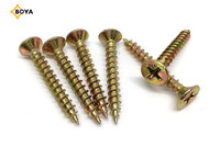 Vis pour panneaux de fibres MDF DIN7505 de Chine / Vis à tête fraisée double Pozi / Vis Spax / Vis pour agglomérat
