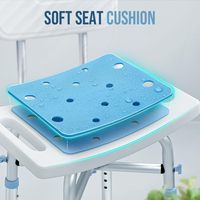 Chaise de douche réglable en alliage d'aluminium avec dossier amovible, siège de toilette médical de sécurité pour personnes âgées et handicapées, utilisation en salle de bain
