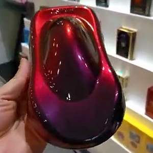 Pó de pigmento para pintura de carros preto camaleão vermelho super deslocador - Product Image 4