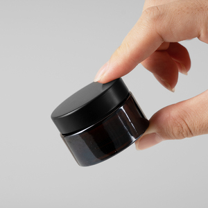 Thiết kế mới 15g 30g 1/2oz 1oz sang trọng UV nhỏ hổ phách lọ thủy tinh với kết cấu đính cườm cơ sở cho Kem mắt & mỹ phẩm - Product Image 2