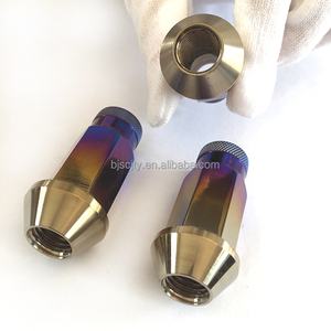Bjcjti Nhà Máy Bán Bị Cháy Màu Xanh Biểu Tượng Tùy Chỉnh M12 M14 <span class=keywords><strong>Gr5</strong></span> Hợp Kim Titan Bánh Xe Lug Nuts Cho Ô Tô - Product Image 3