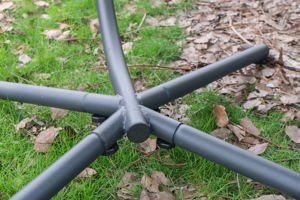 Fauteuil suspendu en rotin PE fait main avec coussin, design moderne pliable pour patio, cour, mobilier d'extérieur - Product Image 6