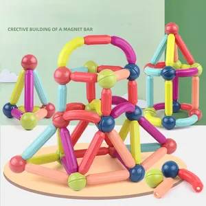 Ensemble de blocs de construction magnétiques en plastique Montessori pour enfants