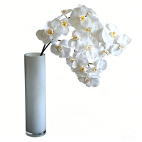 Orchidées artificielles papillon 3D de haute qualité, faites à la main, effet toucher réel, hydratantes, pour la décoration de la maison, de mariage et de Noël