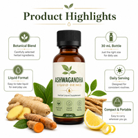 Supplément d'extrait de papaye de cultures vivantes fermentées de haute résistance Ashwagandha de haute qualité boissons liquides Ashwagandha pour adulte