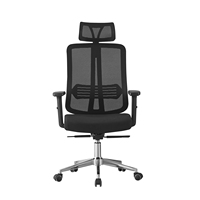 Chaise de bureau ergonomique moderne et réglable en tissu blanc avec dossier en maille, pivotante, pour cadre, avec accoudoirs 3D réglables, conforme EN1335