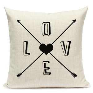 Thư Tình Yêu Nhà Linen Ném Gối Trường Hợp <span class=keywords><strong>Sofa</strong></span> Bắc Âu Trang Trí Đệm Bao Gồm Tùy Chỉnh Gối Bìa - Product Image 4
