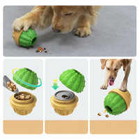 Jouet distributeur de friandises pour chien en forme de cactus, jouet à mâcher en nylon pour chien avec fibres de bois de café, puzzle remplissable