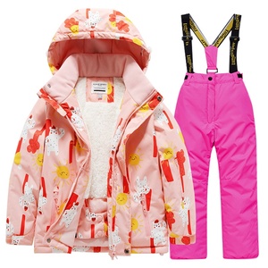 Nuevos conjuntos de ropa de esquí para niños y niñas, pantalones de esquí impermeables a prueba de viento, cierre de cremallera para el noreste Snow Country - Product Image 4
