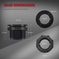 Boîtier à coque ronde de 20mm avec interrupteur à bascule éclairé par LED 12V ON/OFF pour panneaux de tableau de bord de bricolage dans la voiture, le camion et le chariot de golf.