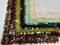 Tissu en tulle 3D moelleux à paillettes, irisé, à franges rondes, brodé, pour robe de fée, robe de scène, motifs floraux et artisanat DIY