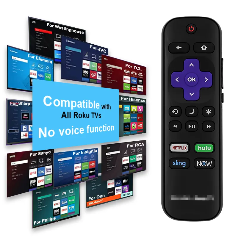 Factory Wholesale Remote RC280 RC282 Smart Universal TV Remote Control for Sharp Roku Hisense LG TCL JVC ONN Philips Series TVs