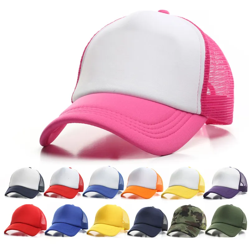 Großhandel atmungsaktive benutzer definierte Druck Polyester Baumwolle Blank 5 Panel Schaum Trucker Hut