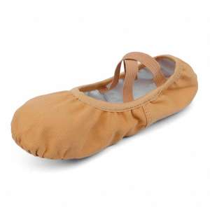 Zapatillas de Ballet Dynadans en Existencia, Venta al por Mayor, Zapatillas Planas de Ballet, Marrón, Lona Elástica, Zapatos de Ballet para Mujer/Niña, Color Rosa - Product Image 1