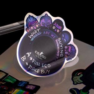 Etiquetas Adhesivas Holográficas Personalizadas con Logotipo, Resistentes al Agua, en Formato Kiss Cut, Hojas de Etiquetas Adhesivas de Vinilo Holográfico Redondas, Impresión en Papel - Product Image 1