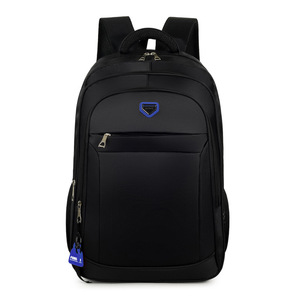 Men's Business <b>Backpack</b> Large Capacity <b>Laptop</b> Compartment Shoulder Straps Solid Color Black For Travel School <b>Work</b> - Product Image 3