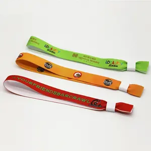 Venda quente de cordão de pulseira de fita sublimação/tecido personalizado com logotipo colorido personalizado