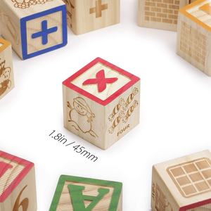 Wholesale Custom High Quality Wooden ABC <strong>Blocks</strong> 40PCS Stacking <strong>Blocks</strong> Baby Counting <strong>Alphabet</strong> Letters Manufacturers - Product Image 3
