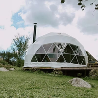 Domo Geodésico de Lujo para Glamping, Personalizado, de 23 pies, para Exteriores, Tipo Habitación de Hotel, Ecológico, para 2 Personas, Tela de PVC Impermeable y Transpirable, 2026