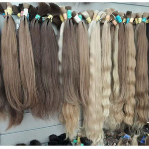 Honey Blonde Doble Dibujado Sin Procesar Raw European Slavic Russian Virgin Remy Bulk Extensiones de Paquetes de Cabello Humano para Pelucas Judías - Product Image 5