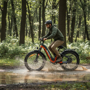 Bicicleta Eléctrica con Llantas Gruesas de 26 Pulgadas, 250 W, Vakole V26, Suspensión Completa, Batería de 998 Wh, 48 V, 20.8 Ah, Sensor de Torque, Bicicleta Eléctrica SUV para la Ciudad - Product Image 4
