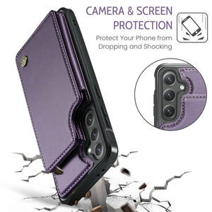 CaseMe 2025 nuevo producto para <span class=keywords><strong>Samsung</strong></span> <span class=keywords><strong>Galaxy</strong></span> S24 FE funda de lujo PU cuero RFID cartera tarjetero para <span class=keywords><strong>Samsung</strong></span> Z Fold 6 5 4 <span class=keywords><strong>3</strong></span> funda - Product Image 4