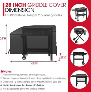 Couverture de plaque chauffante pour Blackstone 22 pouces et 17 pouces avec capot et support - Product Image 5