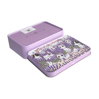 Boîte rectangulaire en fer blanc petit métal universel USB Flash Drive Case bijoux rectangulaire fenêtre boîte en fer main Spinner emballage boîte en fer blanc