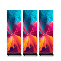 Affiches LED numériques pliables pour intérieur, mobiles, P1.8, P2, P2.5, signalisation numérique et écrans pour les foires d'activités