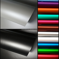 Film Vinyle Personnalisé Effet Glacé Chrome Mat Métallique pour Voiture, Rouleau en Gros, Film de Changement de Couleur Personnalisé, Vente en Gros, Rouleau de Film Vinyle pour Voiture 1.52*18m
