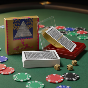 Cartes à jouer en PVC personnalisées OEM, matériau plastique recyclable, jeu de poker classique - Product Image 1