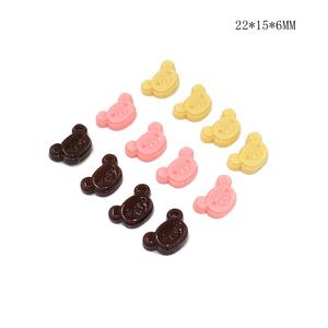 Cabujones de resina de chocolate con forma de oso lindo y base plana para manualidades DIY, dijes para slime, miniaturas para casas de muñecas y comida - Product Image 6