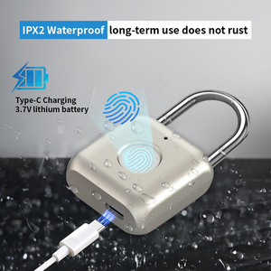 Chiusura intelligente della serratura della porta di tipo C senza chiave e 20 impronte digitali <span class=keywords><strong>auto</strong></span>-Imaging Chip in lega di zinco lucchetto in metallo sblocco rapido - Product Image 4