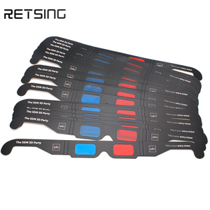Bulk Disposable Red Blue Paper Cinema <strong>Glasses</strong> with Custom Logo &amp; Wholesale Pricing - Product Image 4