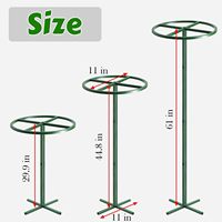 Treillis en métal pour plantes grimpantes de 62 pouces, réglable, détachable, multi-usages, support pour plantes en pot d'intérieur et d'extérieur