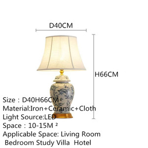 Lampada da Tavolo Classica in Ceramica <span class=keywords><strong>Beige</strong></span> e Nera con Motivi Floreali, Base Dorata e <span class=keywords><strong>Paralume</strong></span> in Tessuto Plissettato per Camera da Letto, Soggiorno e Casa - Product Image 6