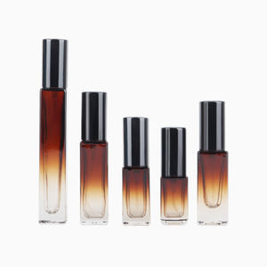 Botella de Spray Cuadrada de 3ml 5ml 10ml, Botella Dispensadora de Vidrio para Productos de Cuidado de la Piel, Botella de Perfume con Degradado Marrón - Product Image 1